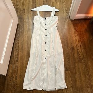White button down dress